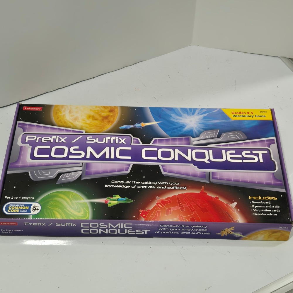 Lakeshore Prefix Suffix Cosmic Conquest Vocabulary Game Grades 4-5 DD452 Space